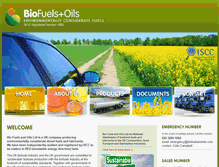 Tablet Screenshot of biofuelsandoils.com